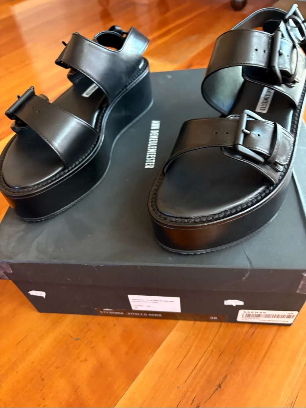 ANN DEMEULEMEESTER Platform Sandals Size 38